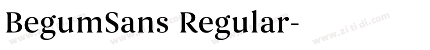 BegumSans Regular字体转换